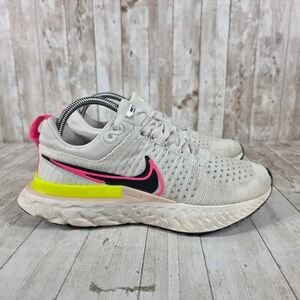 Nike React Infinity Run Flyknit 3 Women Running Shoes Light Cream Pink Volt US 9